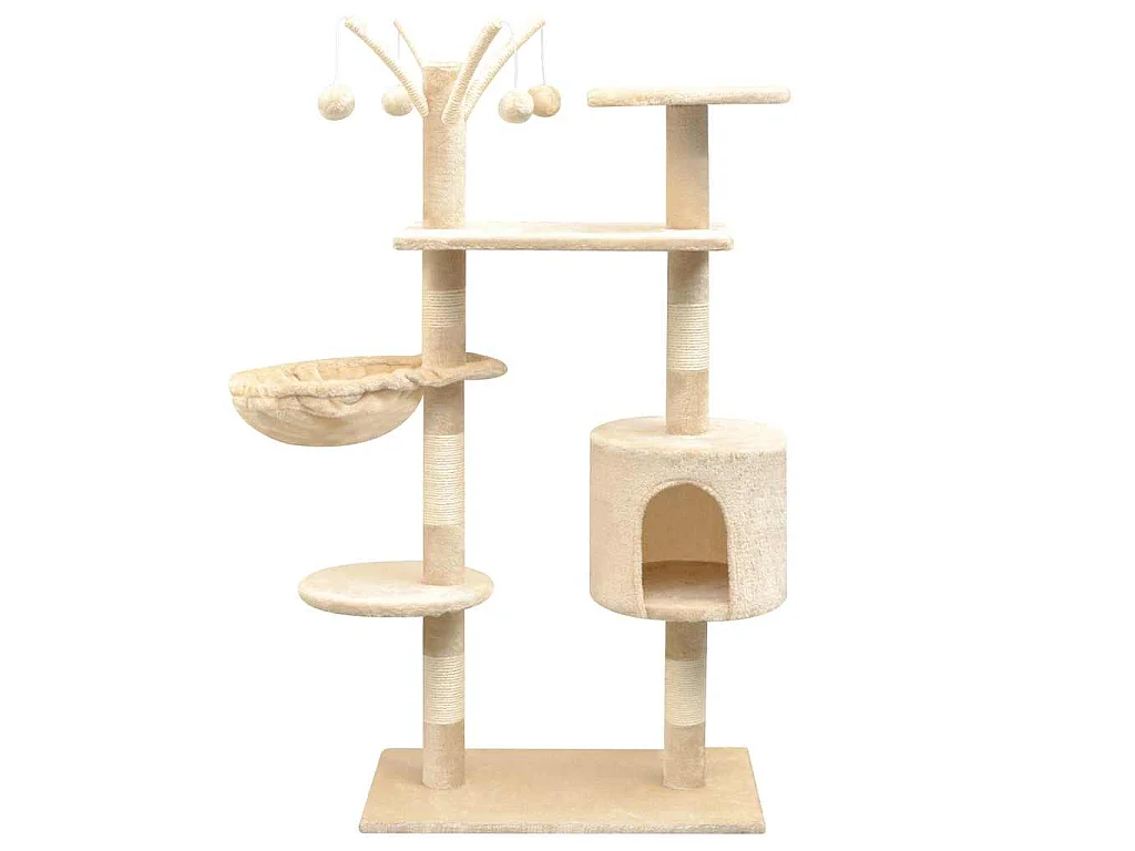Katzen-Kratzbaum 125 cm Beige
