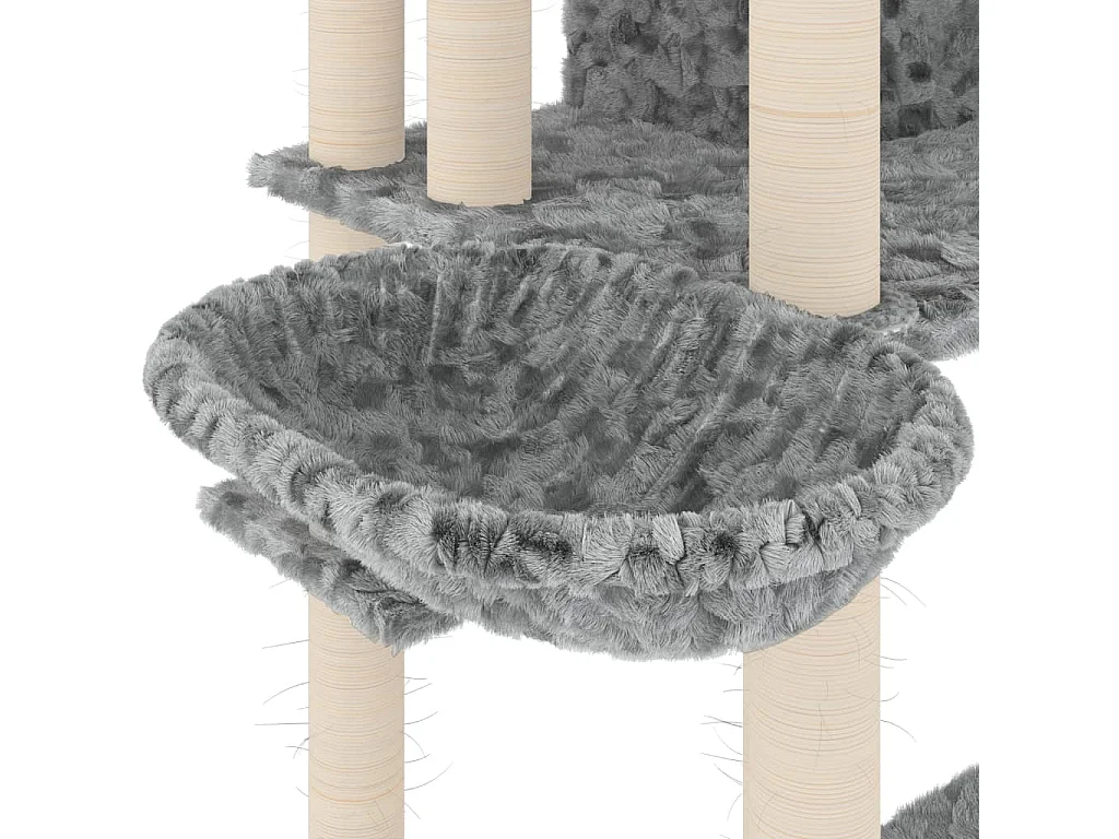Kattenmeubel met sisal krabpalen 191 cm lichtgrijs