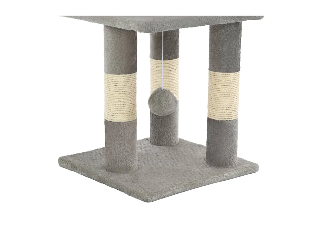 Arbre à chat avec griffoirs en sisal 65 cm Gris