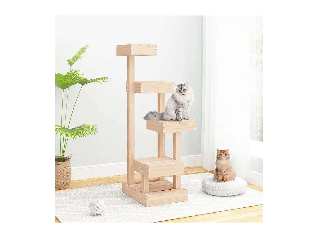 Arbre à chat 45,5x49x103 cm Bois de pin massif