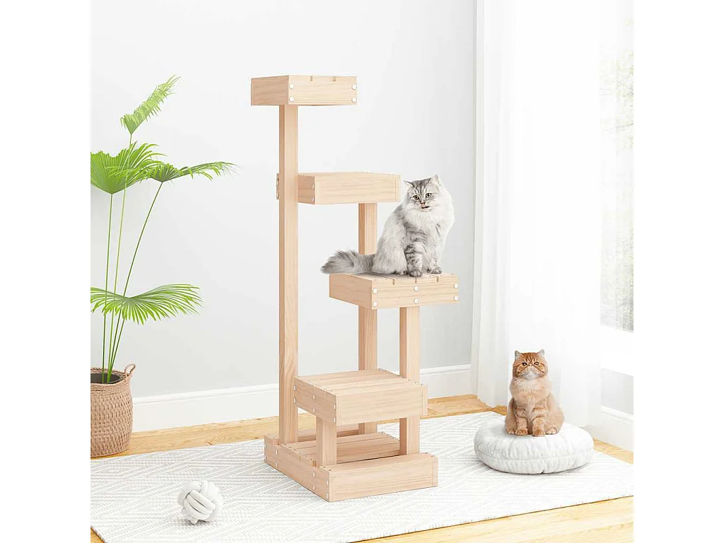 Arbre à chat 45,5x49x103 cm Bois de pin massif
