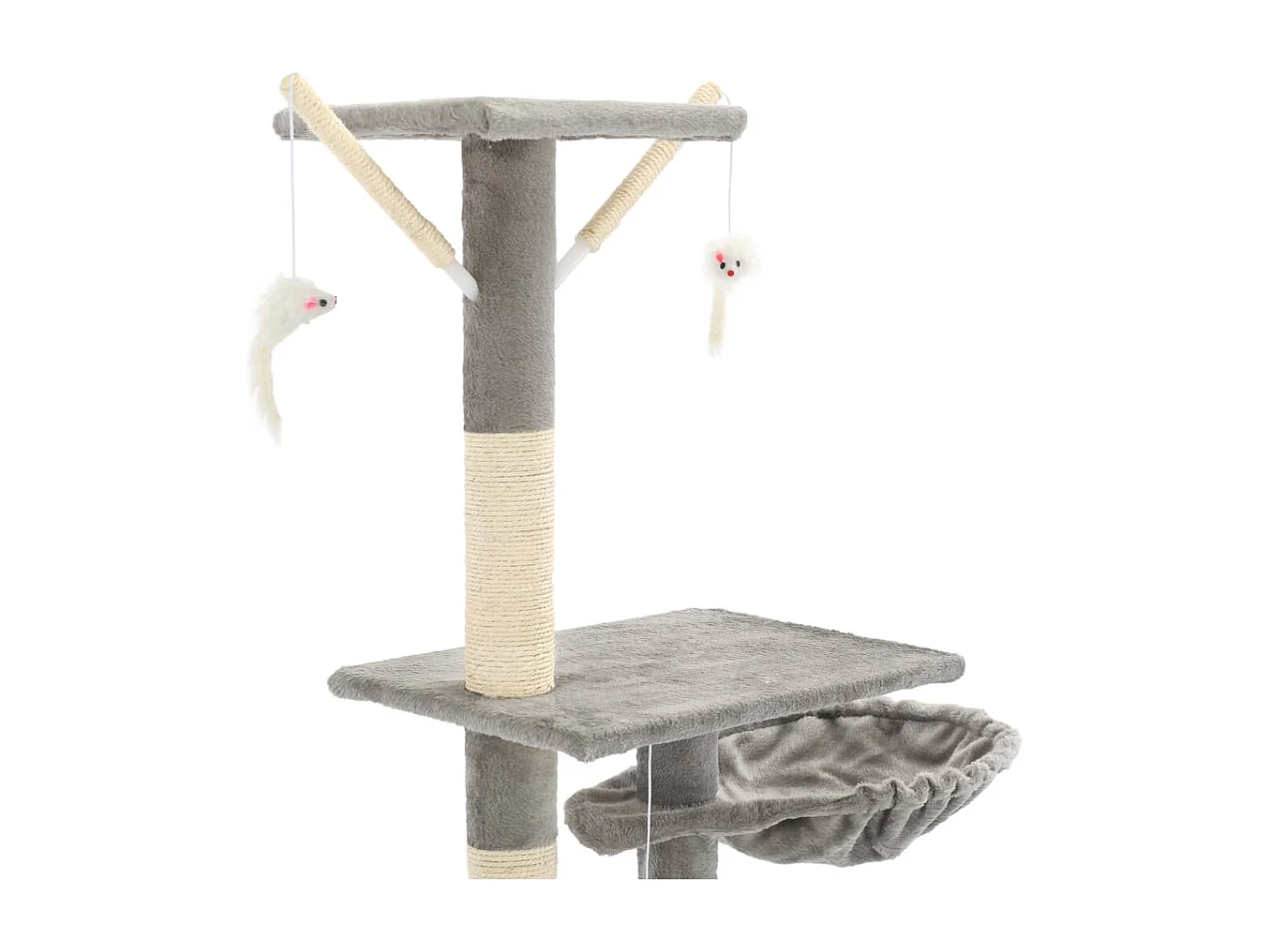 Arbre à chat avec griffoirs en sisal 230-250 cm Gris