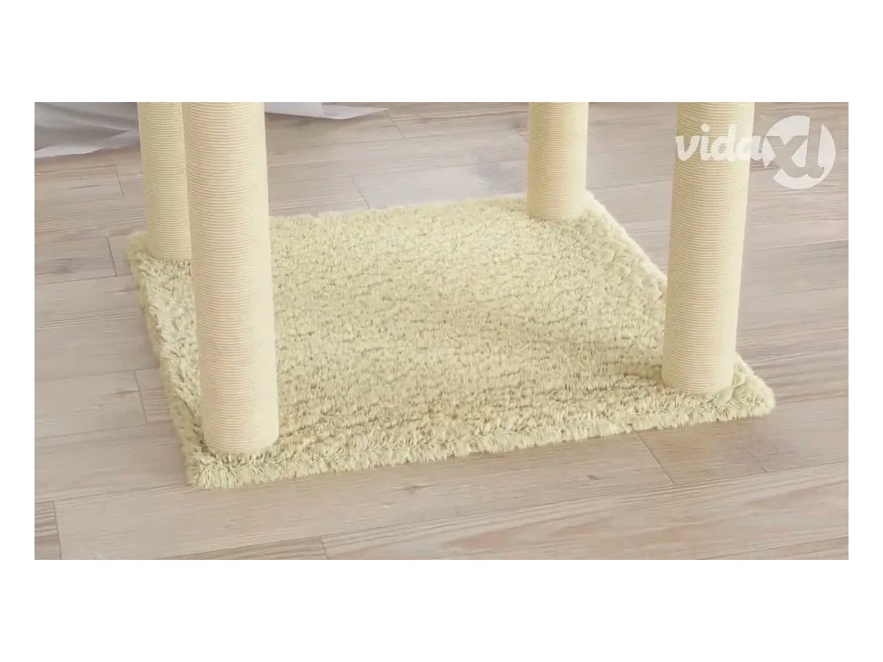 Árvore para gatos c/ postes arranhadores sisal 183 cm cor creme