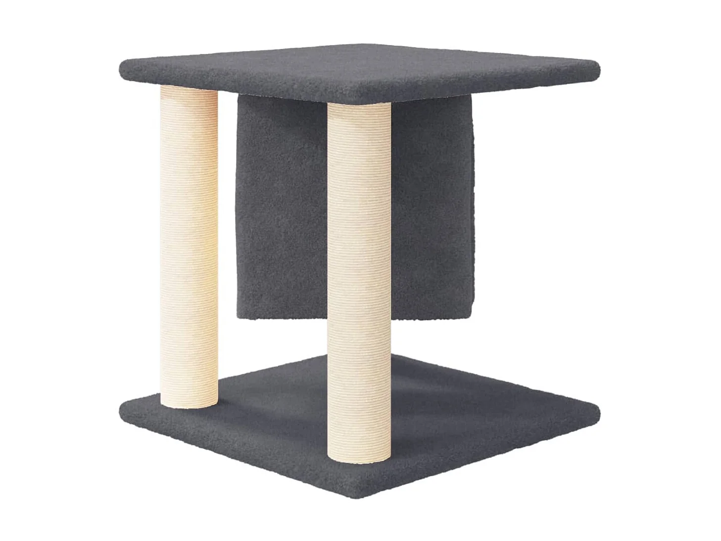 Árvore p/ gatos c/ postes arranhadores sisal 37 cm cinza-escuro