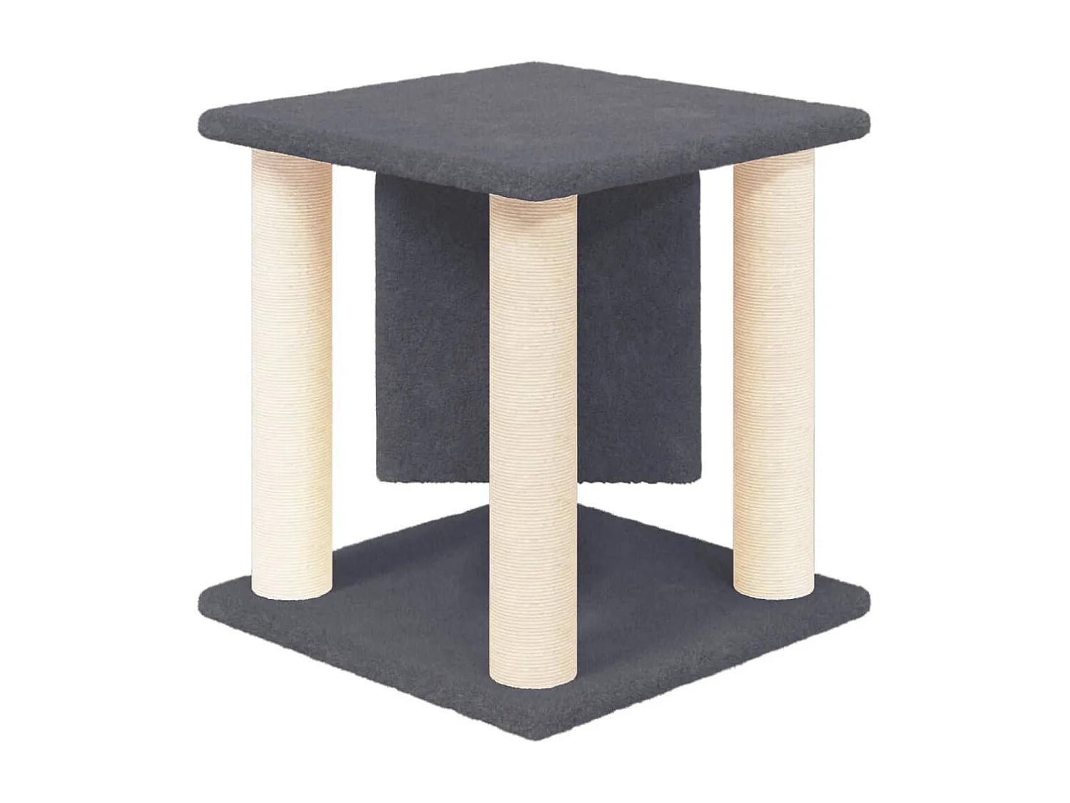 Árvore p/ gatos c/ postes arranhadores sisal 37 cm cinza-escuro