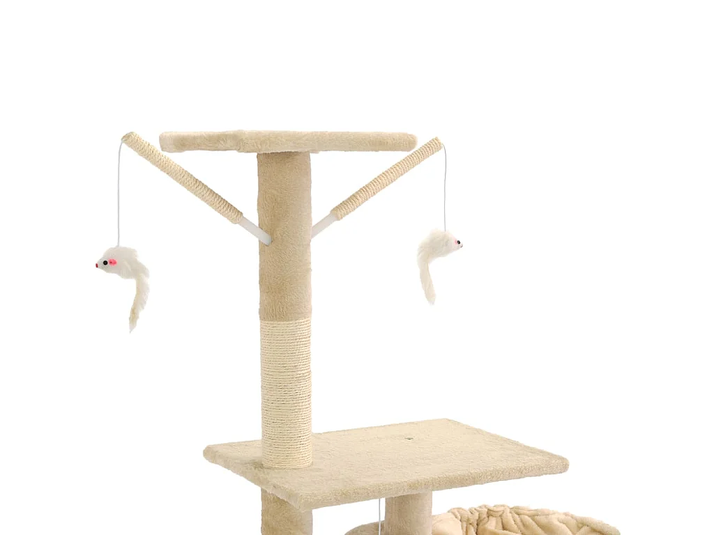 Albero per Gatti con Tiragraffi in Sisal 230-250 cm Beige