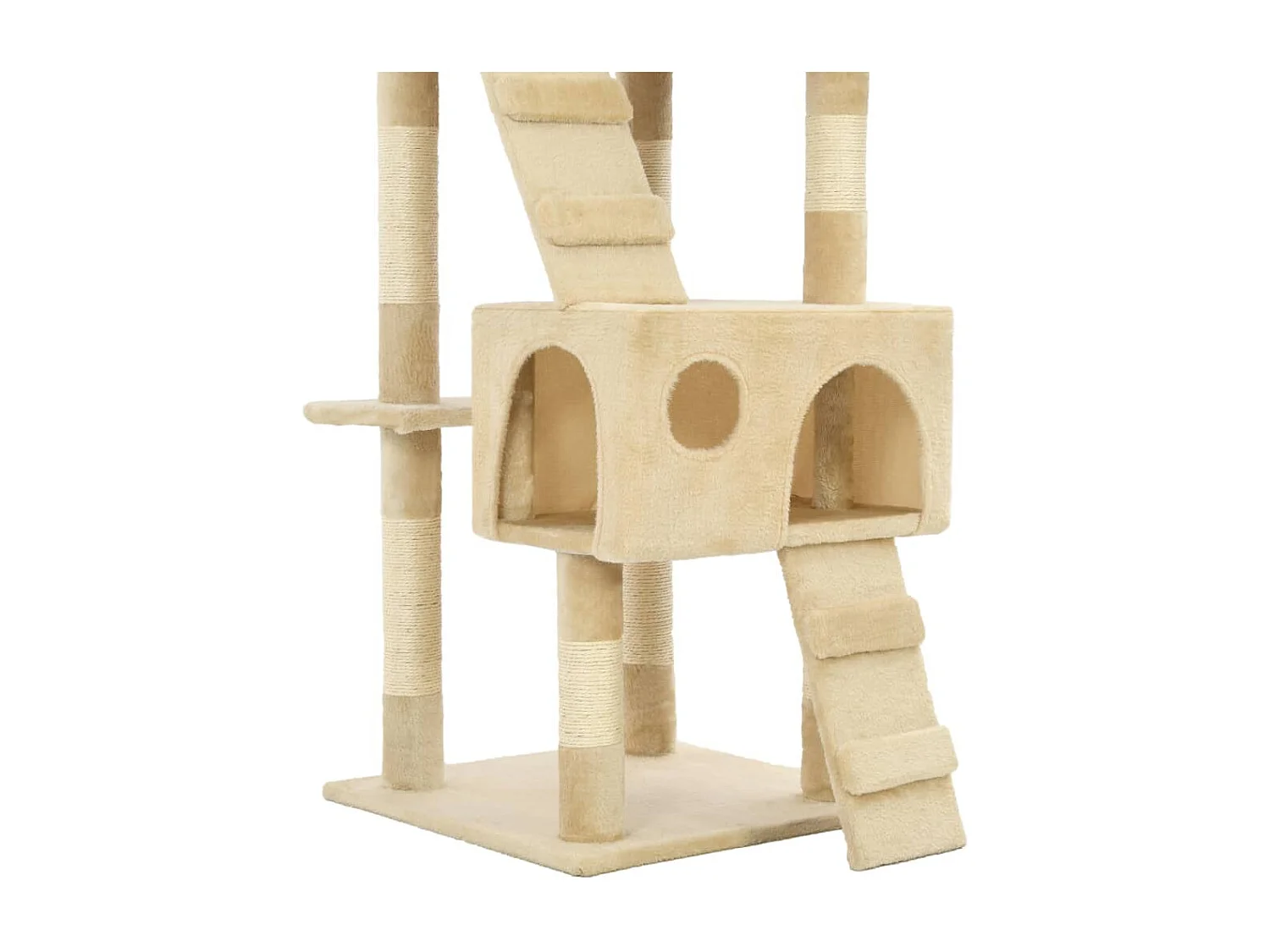 Árvore para gatos c/ postes arranhadores sisal 170 cm bege