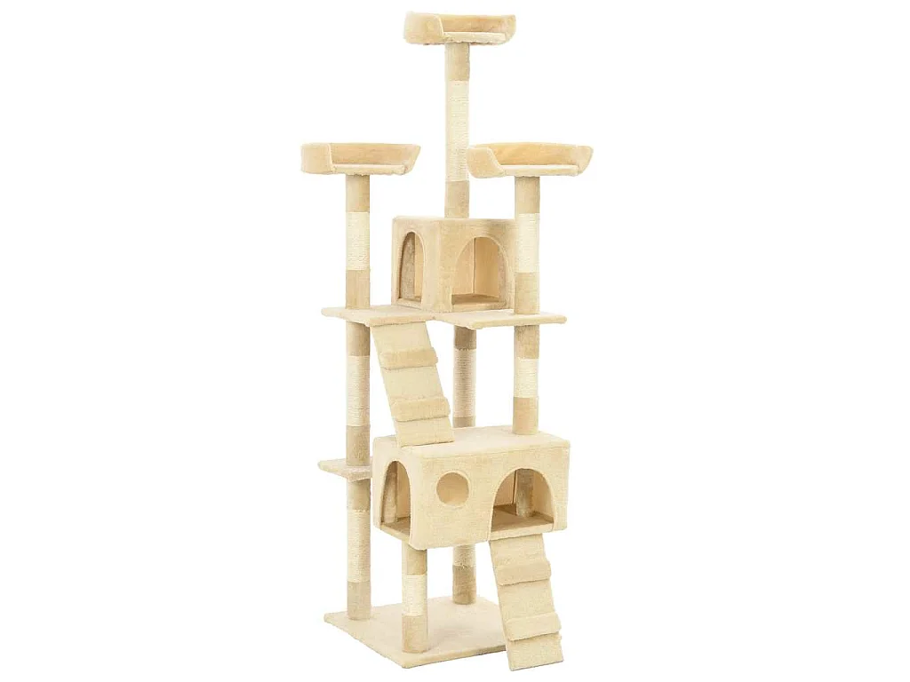Arbre à chat avec griffoirs en sisal 170 cm Beige