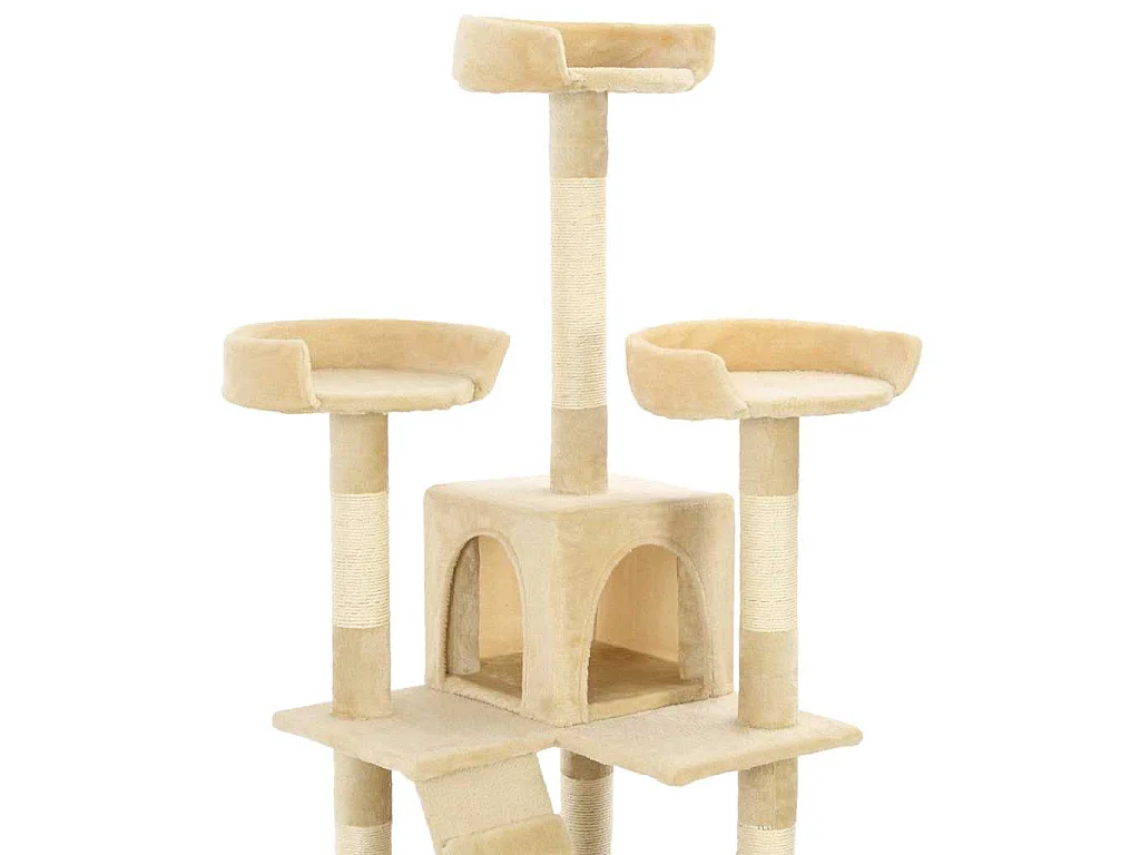 Arbre à chat avec griffoirs en sisal 170 cm Beige
