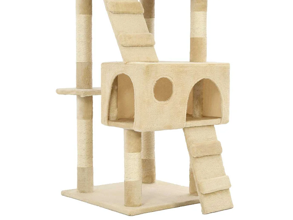 Arbre à chat avec griffoirs en sisal 170 cm Beige