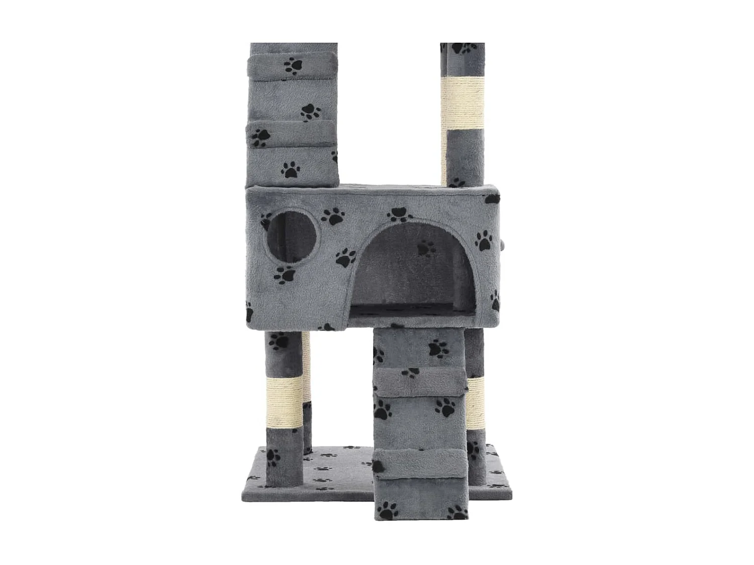 Árvore para gatos c/ postes arranhadores sisal 170 cm cinzento