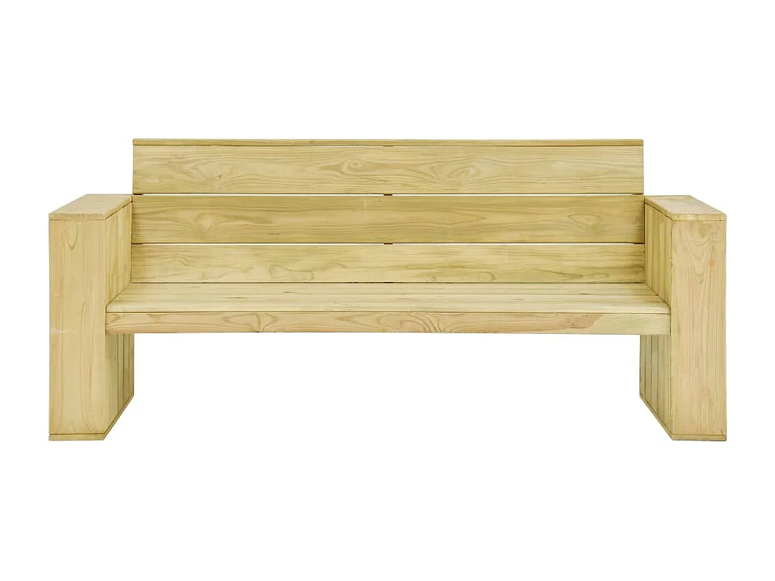 Banc de jardin 179 cm Bois de pin imprégné