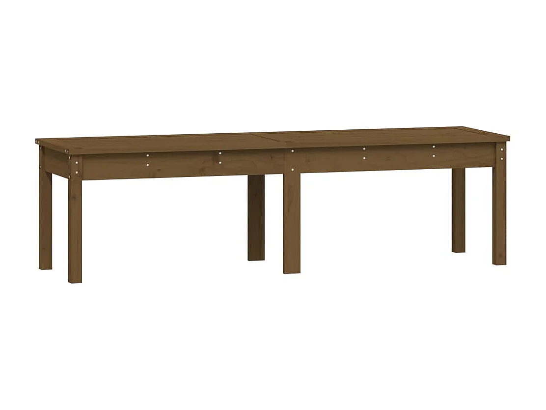 Banc de jardin à 2 places marron miel 159,5x44x45cm bois de pin