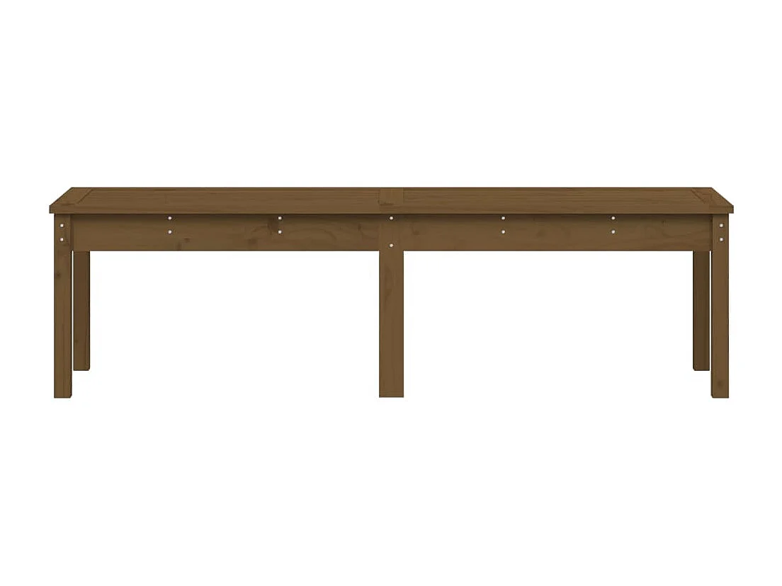 Banc de jardin à 2 places marron miel 159,5x44x45cm bois de pin