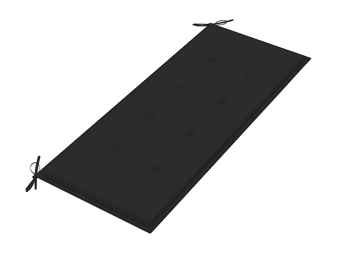 Banco de jardín con cojín bambú 120 cm