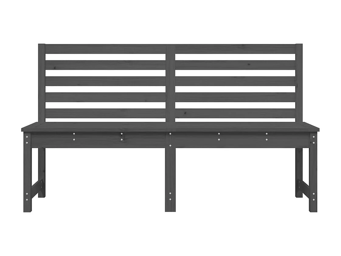 Banc de jardin gris 157,5 cm bois massif de pin