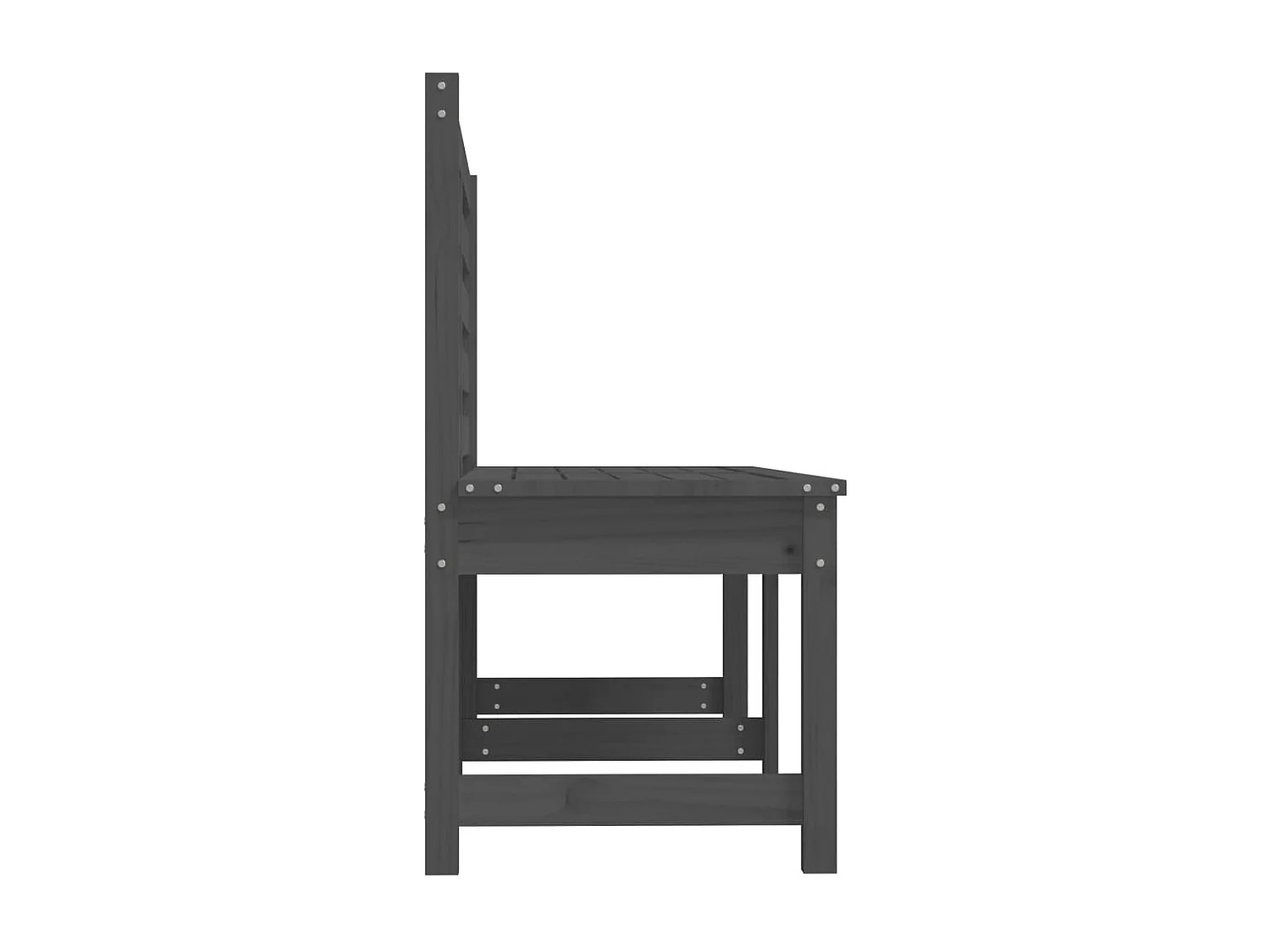 Banc de jardin gris 157,5 cm bois massif de pin