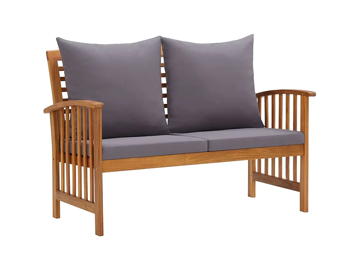 Tuinbank met kussens 119 cm massief acaciahout