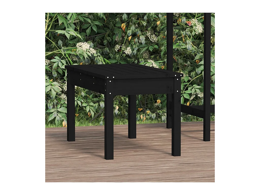 Tuinbank 80x44x45 cm massief grenenhout zwart