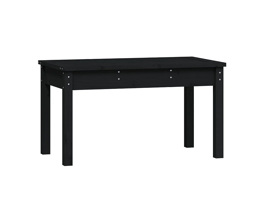 Tuinbank 80x44x45 cm massief grenenhout zwart