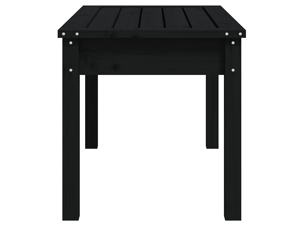 Tuinbank 80x44x45 cm massief grenenhout zwart