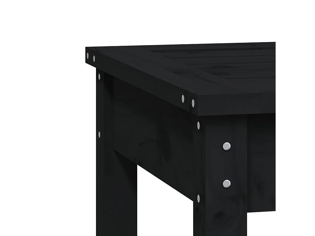 Tuinbank 80x44x45 cm massief grenenhout zwart