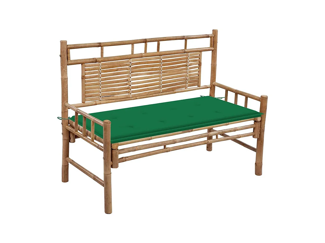 Tuinbank met kussen 120 cm bamboe