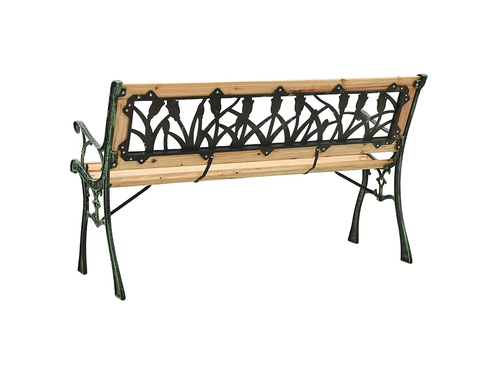 Tuinbank 122 cm gietijzer en massief vurenhout