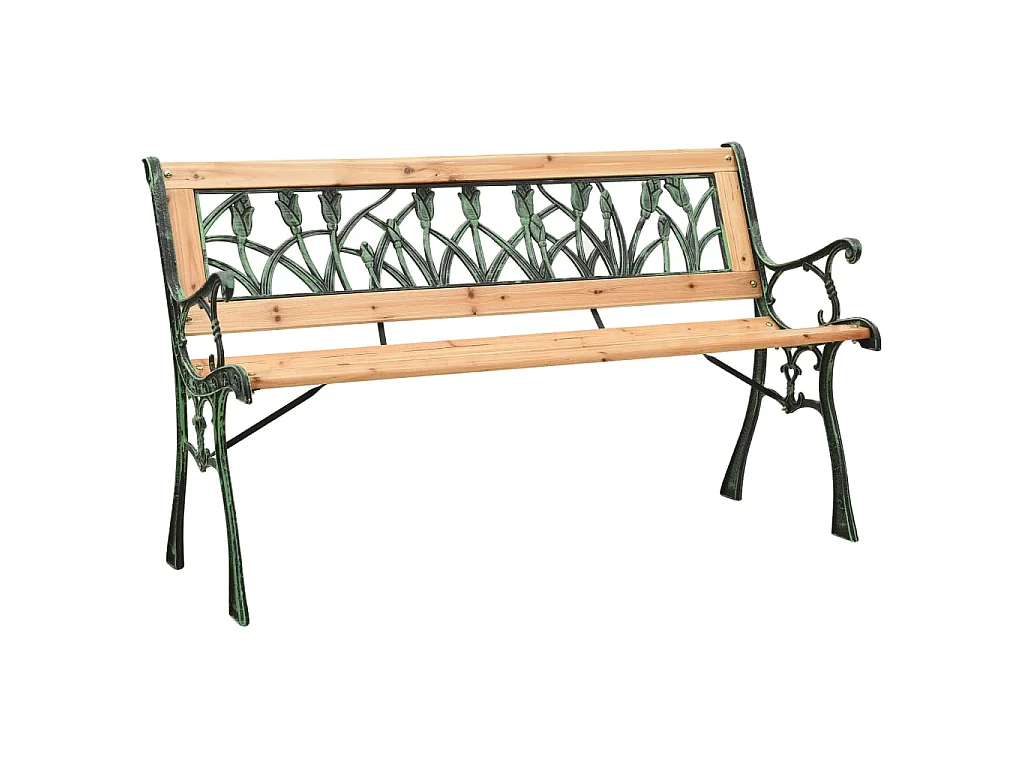 Tuinbank 122 cm gietijzer en massief vurenhout