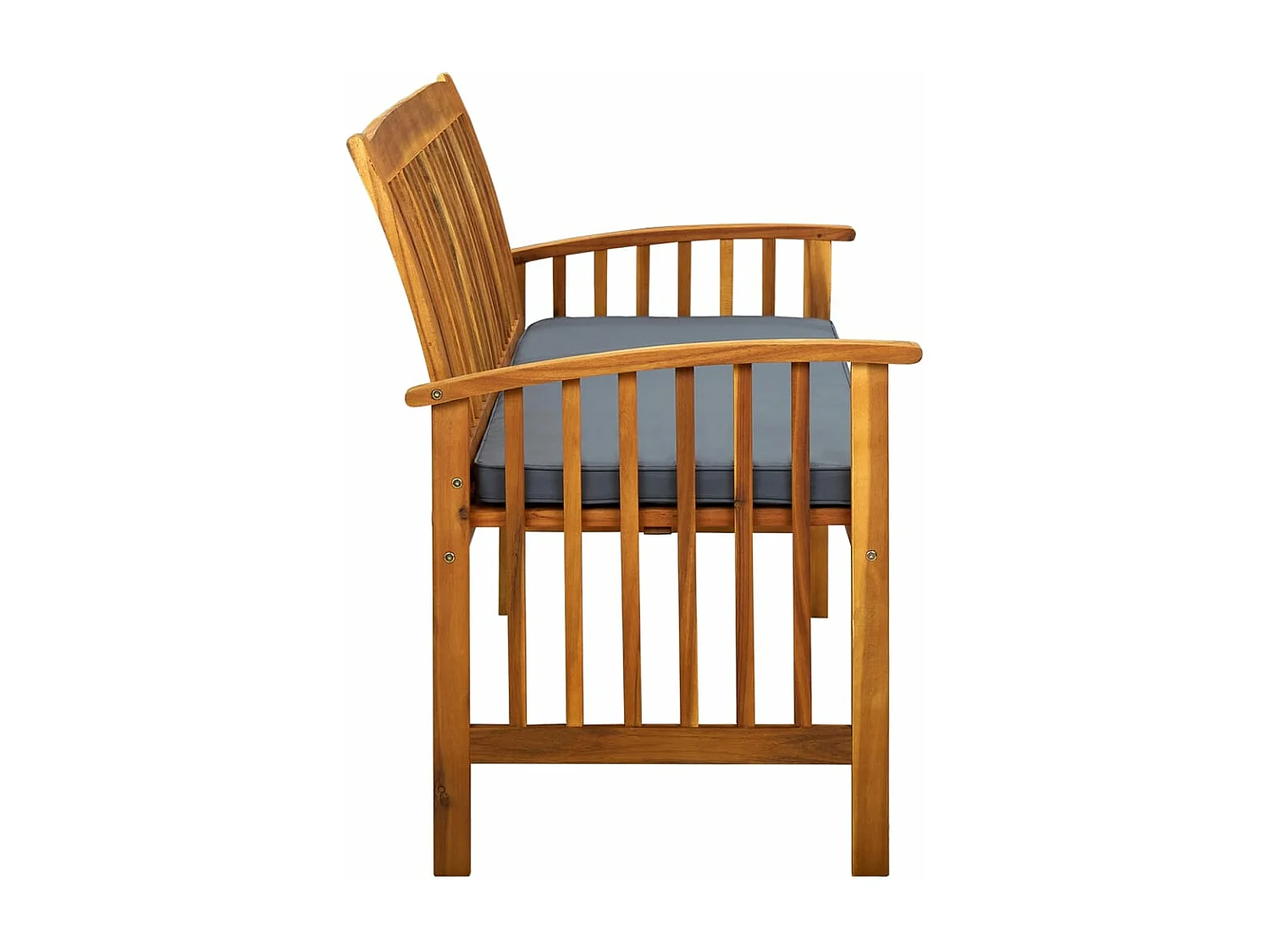 Banc de jardin avec coussin 147 cm Bois d'acacia massif