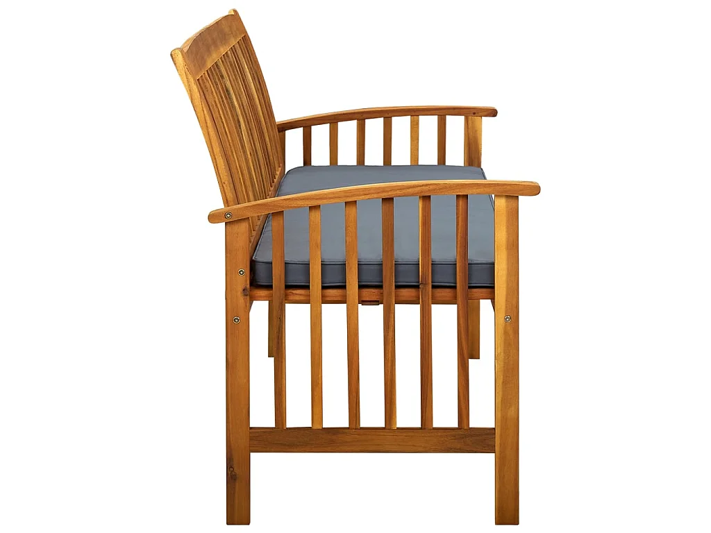Panchina da Giardino con Cuscino 147cm Legno Massello di Acacia