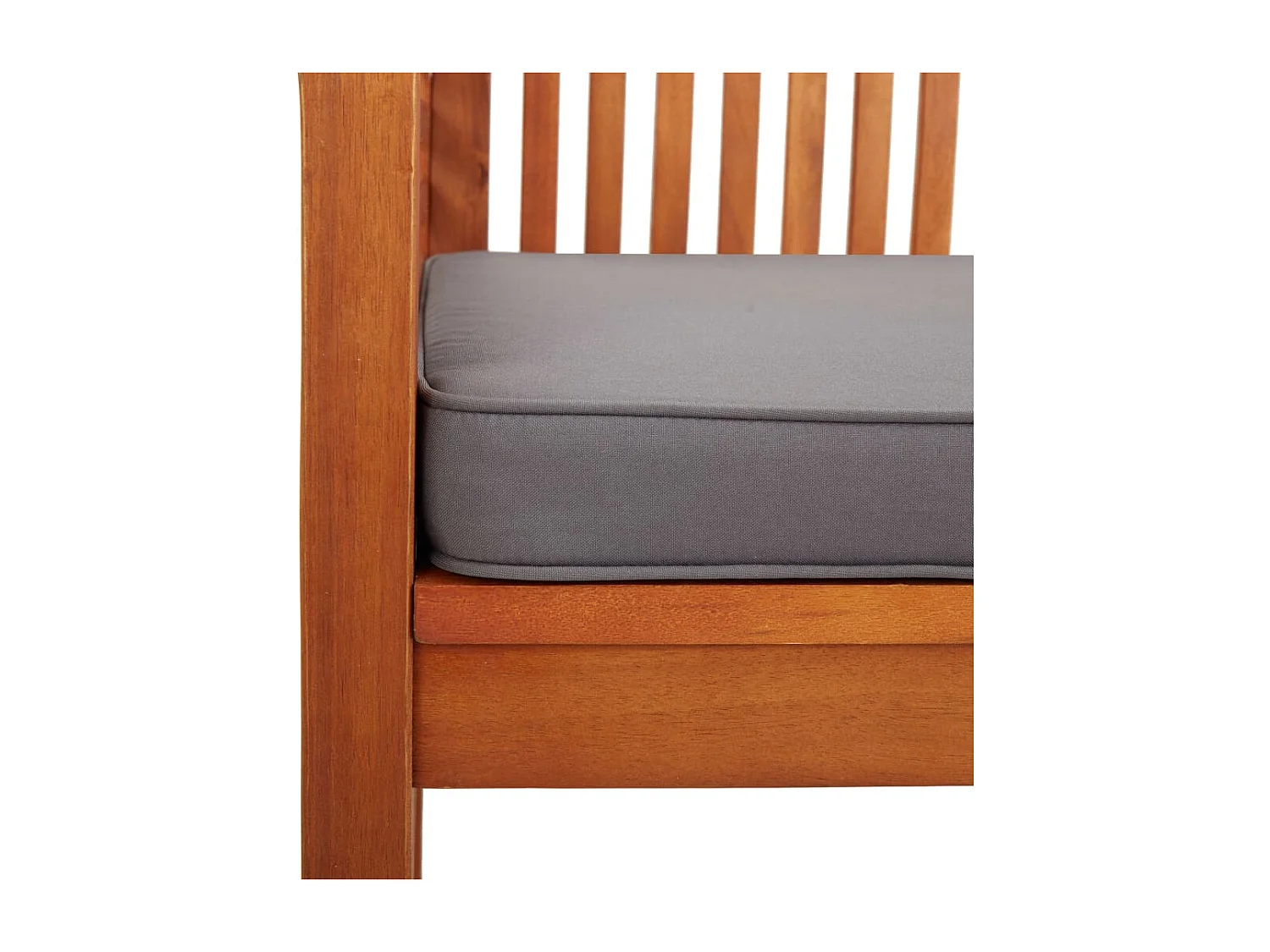 Banco de jardim 3 lugares c/ almofadão 150 cm acácia maciça