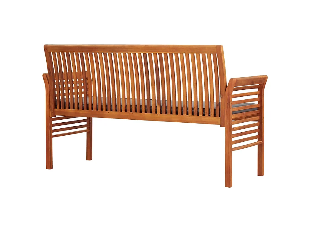 3-Sitzer Gartenbank mit Kissen 150 cm Massivholz Akazie