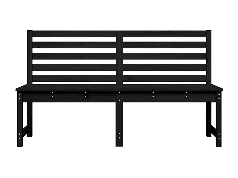 Tuinbank 157,5 cm massief grenenhout zwart