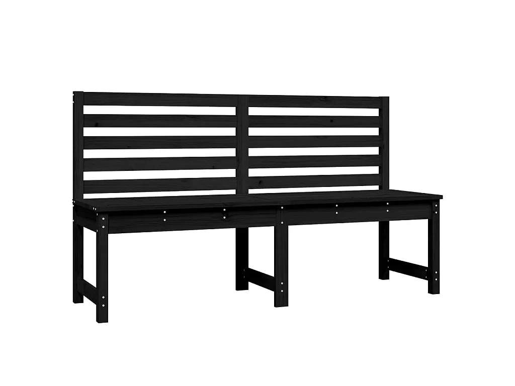 Tuinbank 157,5 cm massief grenenhout zwart