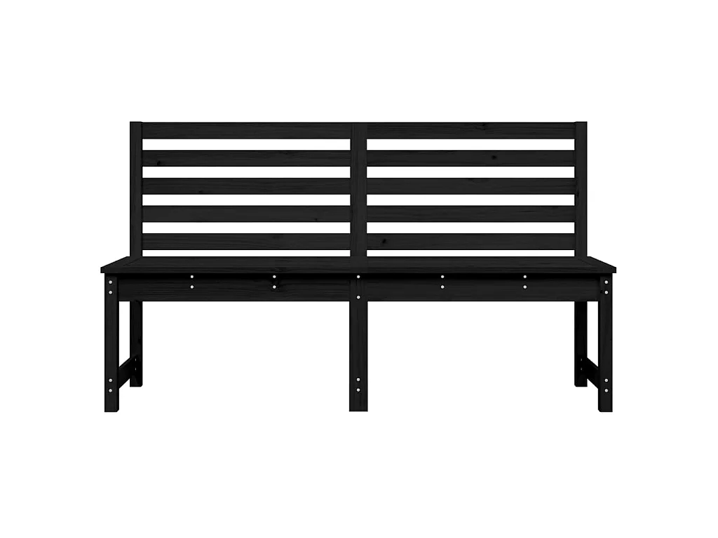 Tuinbank 157,5 cm massief grenenhout zwart