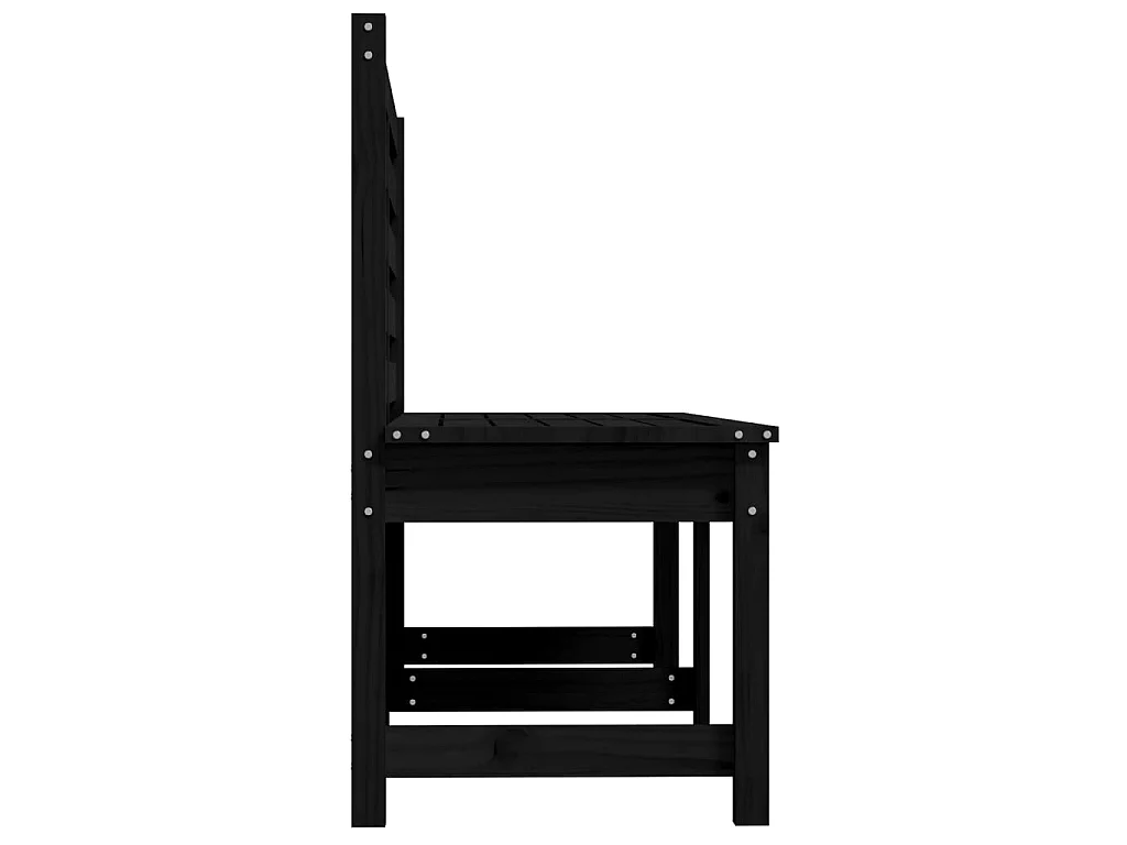 Tuinbank 157,5 cm massief grenenhout zwart