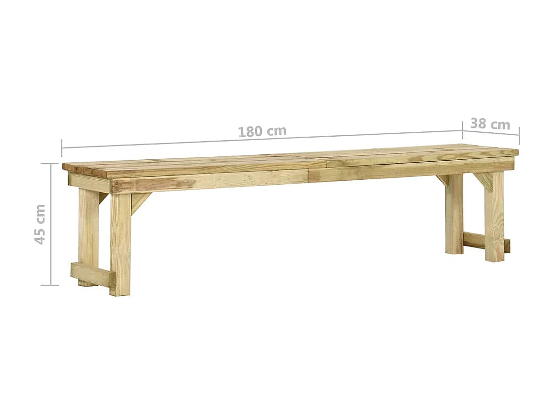 Banco de jardim 180 cm pinho impregnado