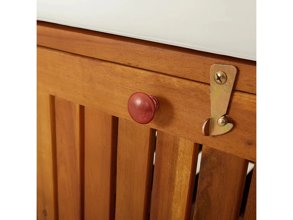 Truhenbank mit Kissen 148 cm Massivholz Akazie