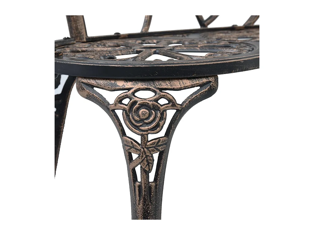 Panca da Bistrot 100 cm Bronzo in Alluminio Pressofuso