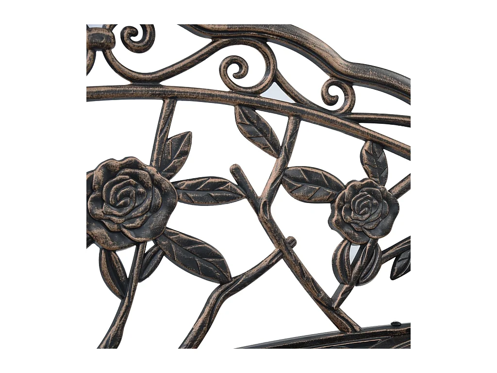 Panca da Bistrot 100 cm Bronzo in Alluminio Pressofuso
