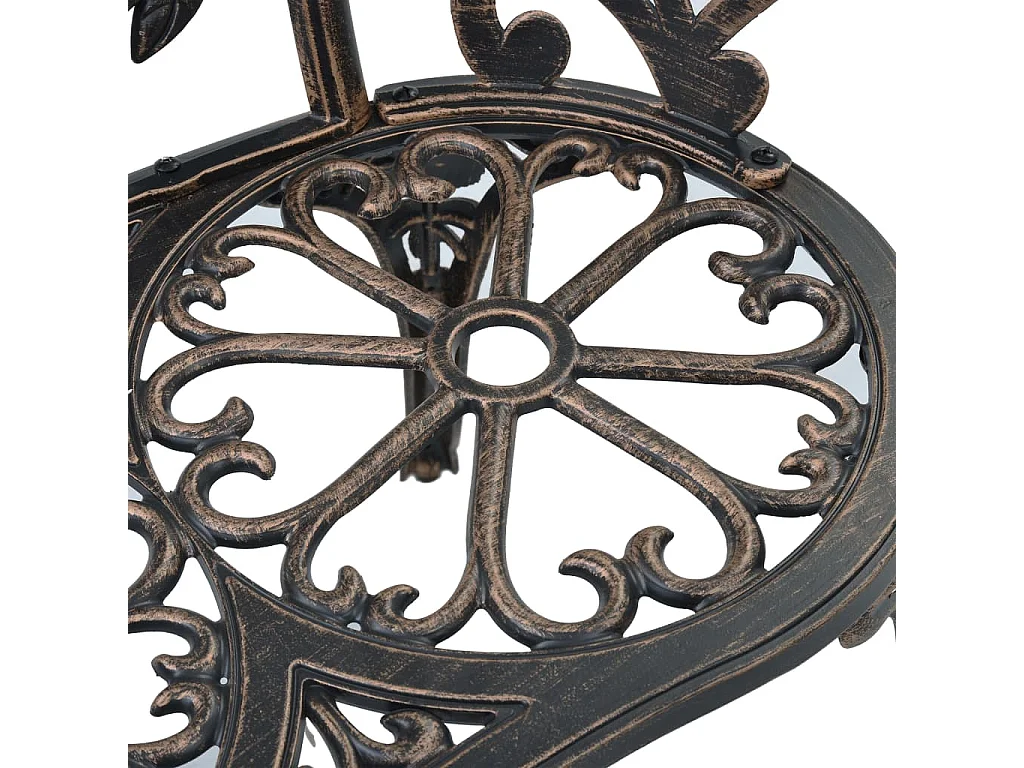 Banc de bistrot 100 cm Bronze Aluminium coulé