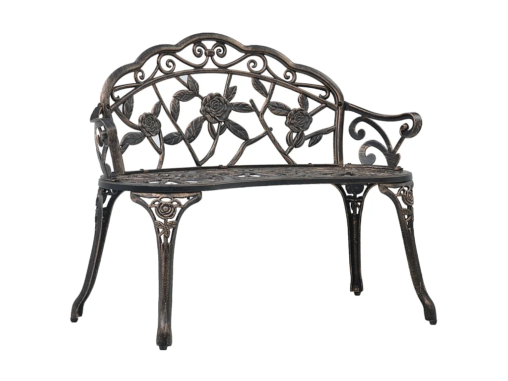 Banc de bistrot 100 cm Bronze Aluminium coulé