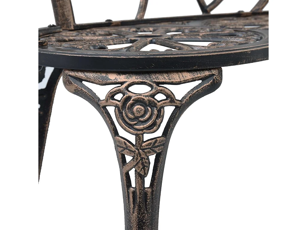 Banc de bistrot 100 cm Bronze Aluminium coulé