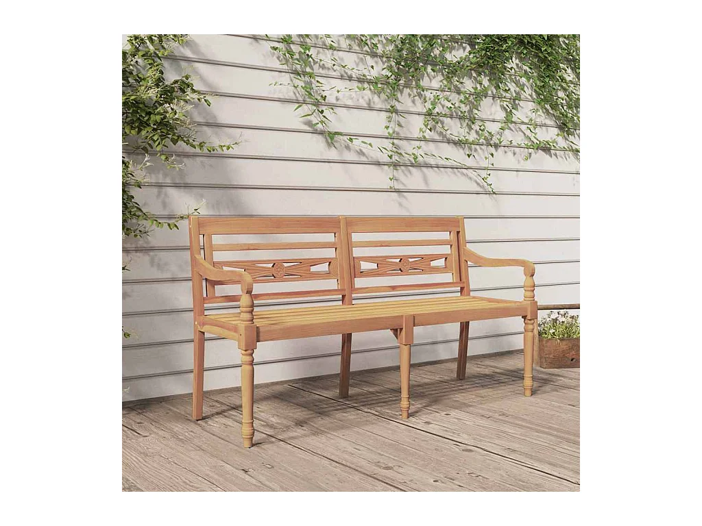 Banco Batavia madera maciza de teca 150 cm