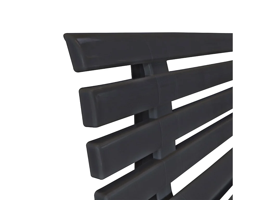 Banco de jardim 145,5 cm plástico antracite