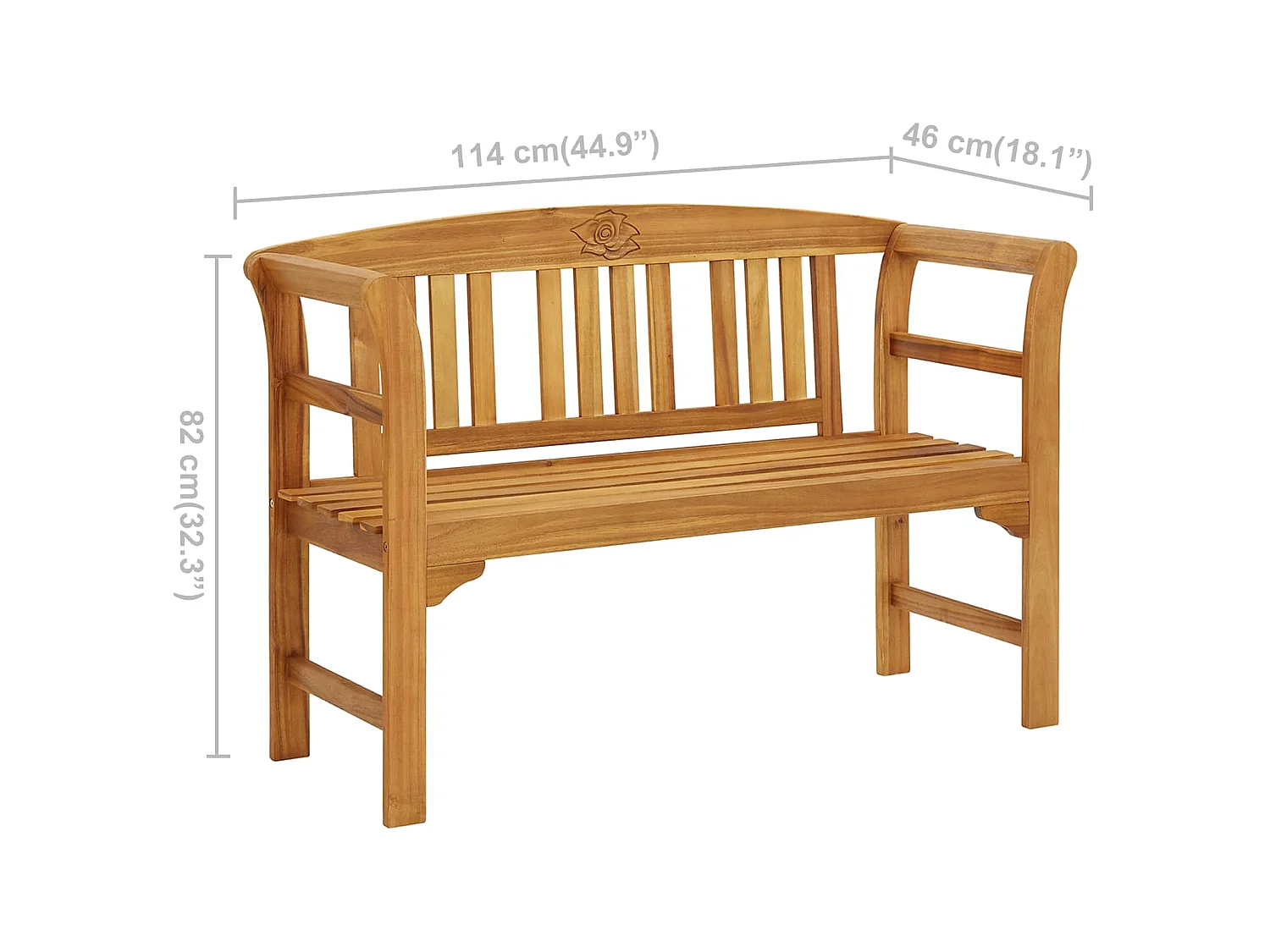 Tuinbank 114 cm massief acaciahout
