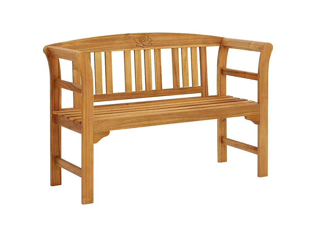 Panchina da Giardino 114 cm in Legno Massello di Acacia