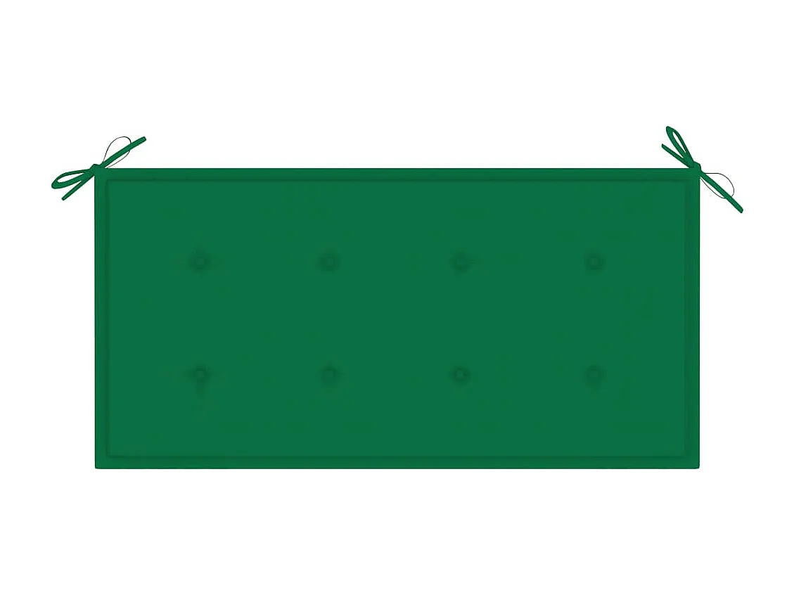 Banco de jardim c/ almofadão verde 112 cm teca maciça