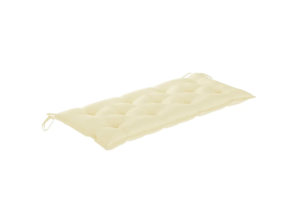 Banc de jardin pliable avec coussin 118 cm Bambou